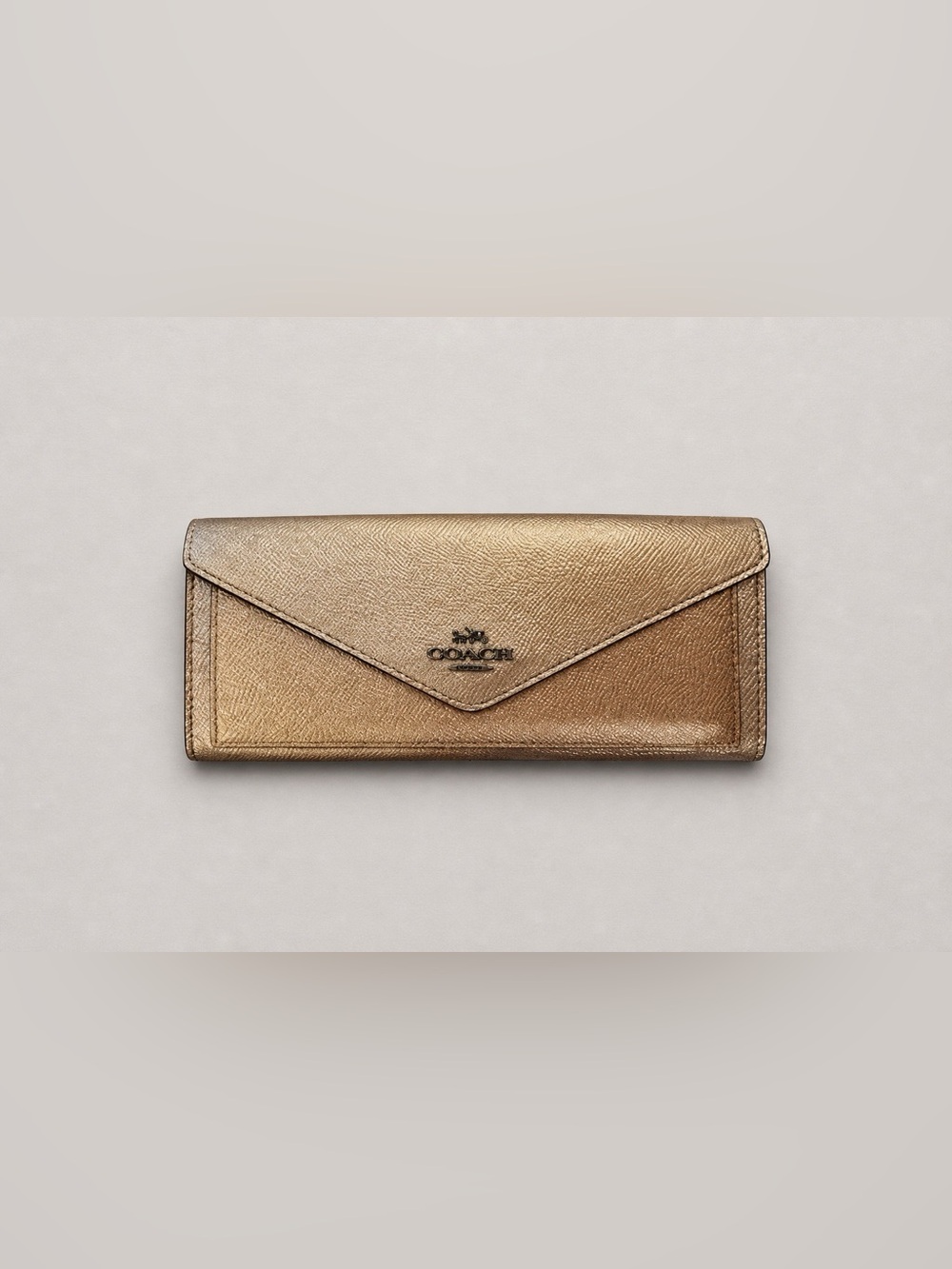 Coach Bronze Envelope Clutch